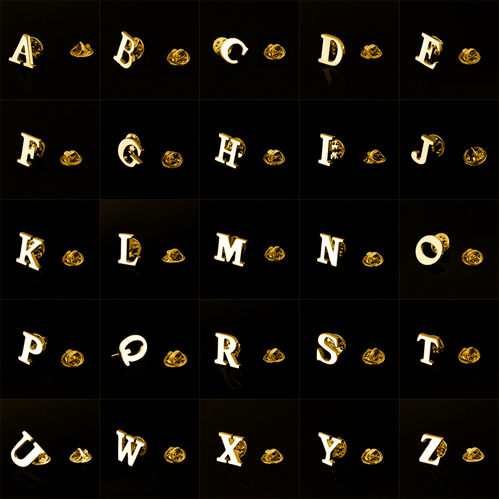 Embroidery Letter M - Kwaliteit Messing Initial A tot Z
