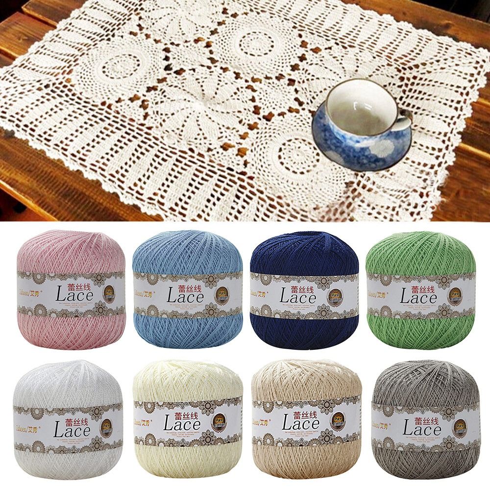 Embroidery Thread Yarn - 50G/Ball Zacht Katoenen Kant Garen Haak