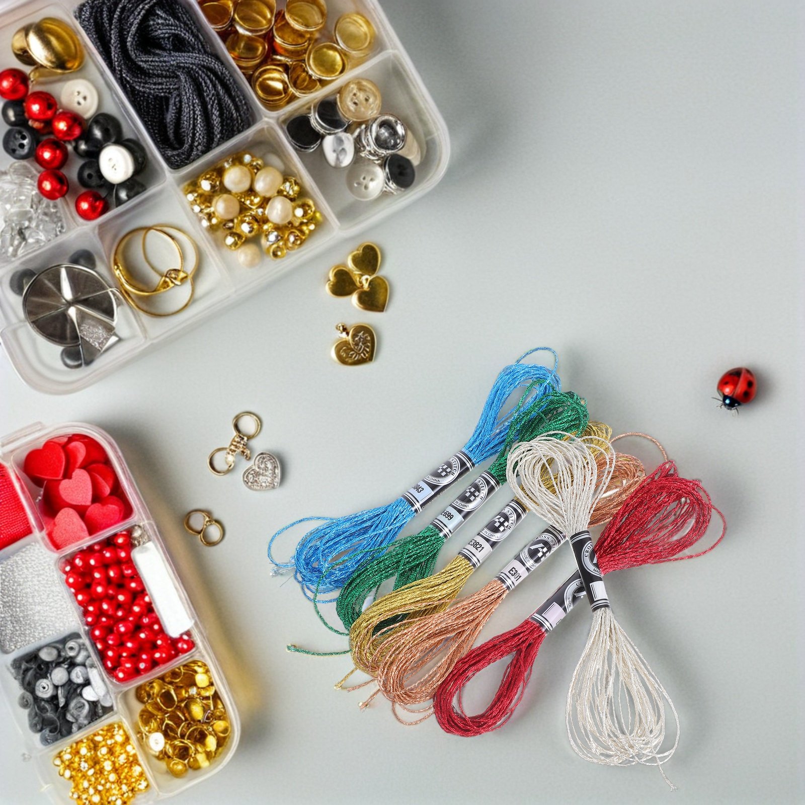Embroidery Diy - 6 stuks luxe metallic borduurwerk garen,