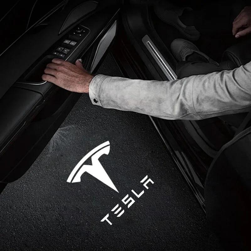 Embroidery Effect - Voor Tesla 2 stuks auto HD-projectorlamp