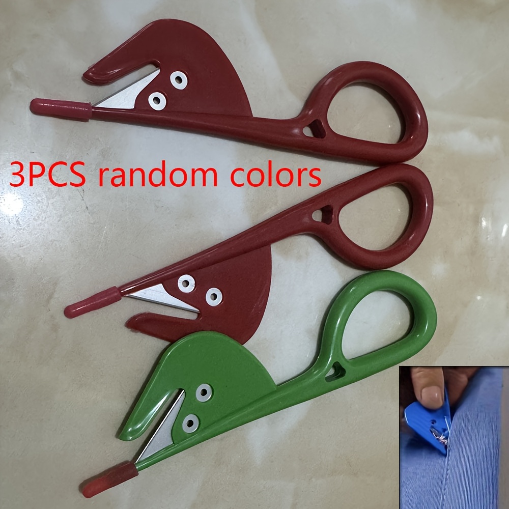 Embroidery Removal Tool - 3 stks Plastic Handvat Craft Draadafsnijder