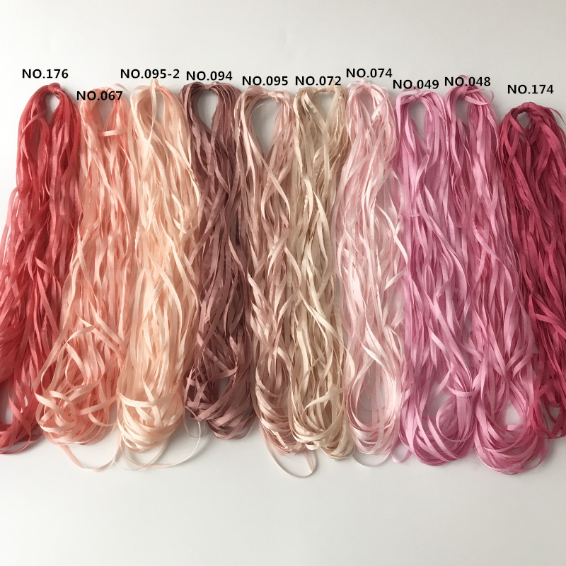 Embroidery Meaning - 4mm 10-50mts/rol 100% Zuiver Zijden Lint