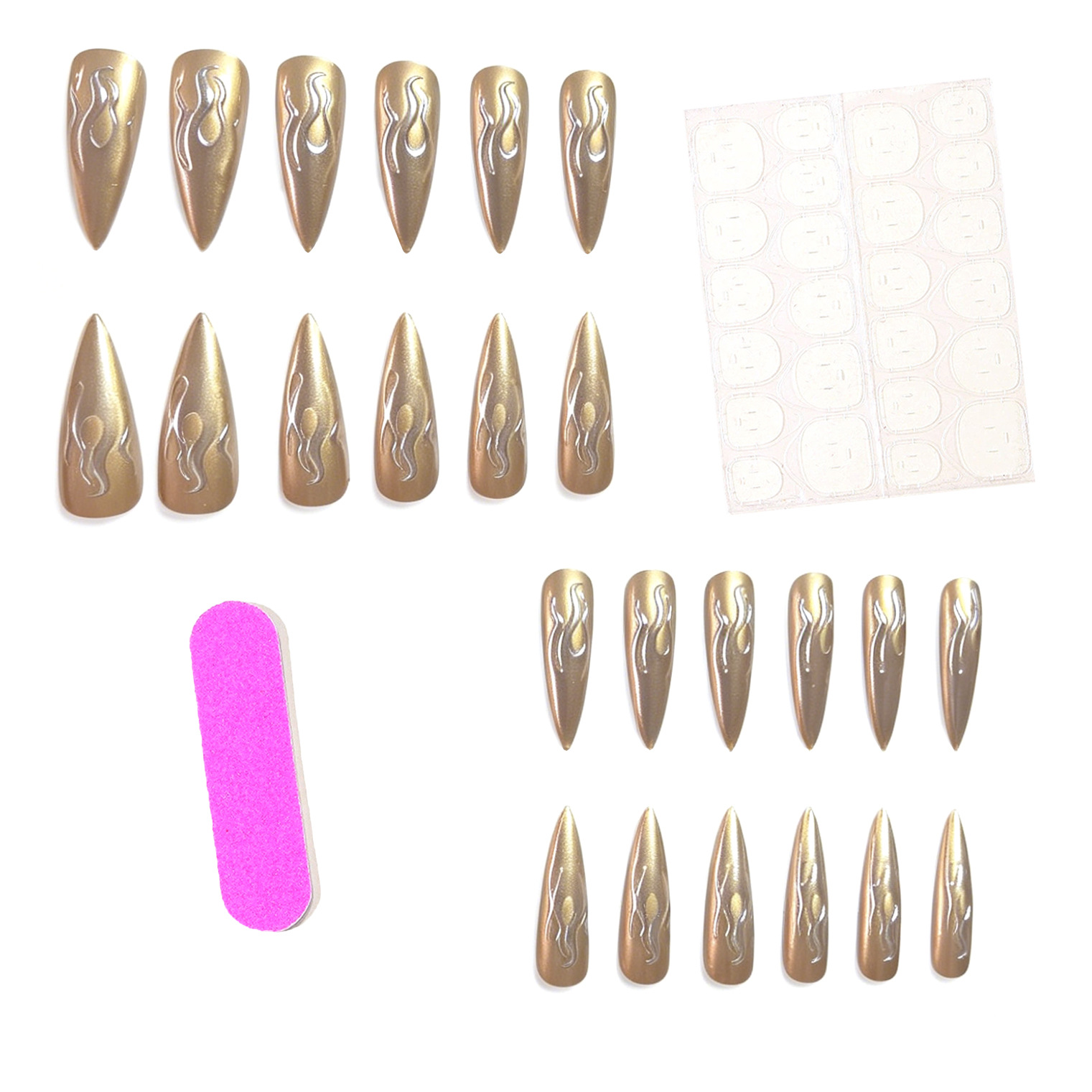24 stuks 3D chroom zilver goud - Embroidery Effect recensie en prijs