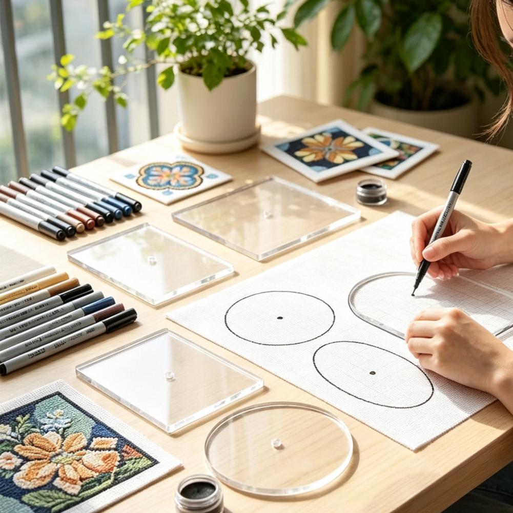 5-delige set acryl borduurpatr - Embroidery Canvas recensie en prijs