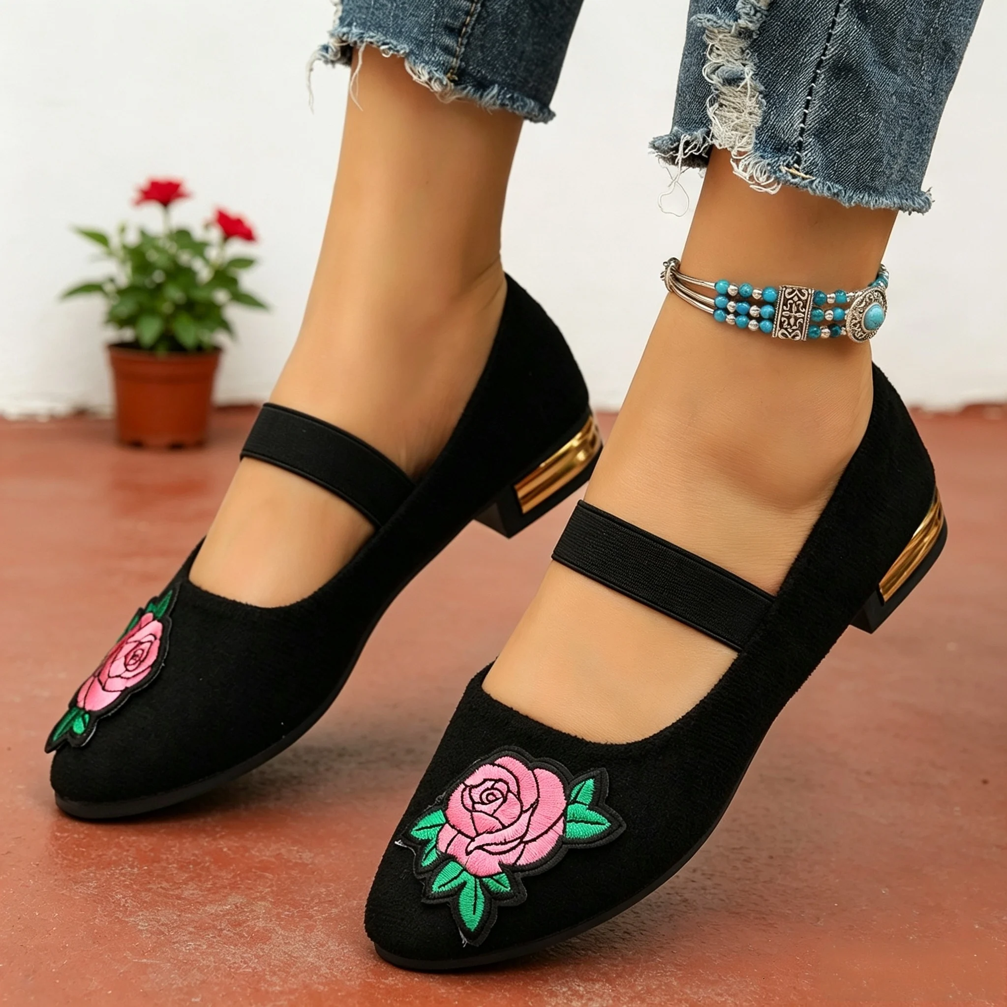 Herfst Dames Vintage Boho Bloe - Embroidery Flower recensie en prijs