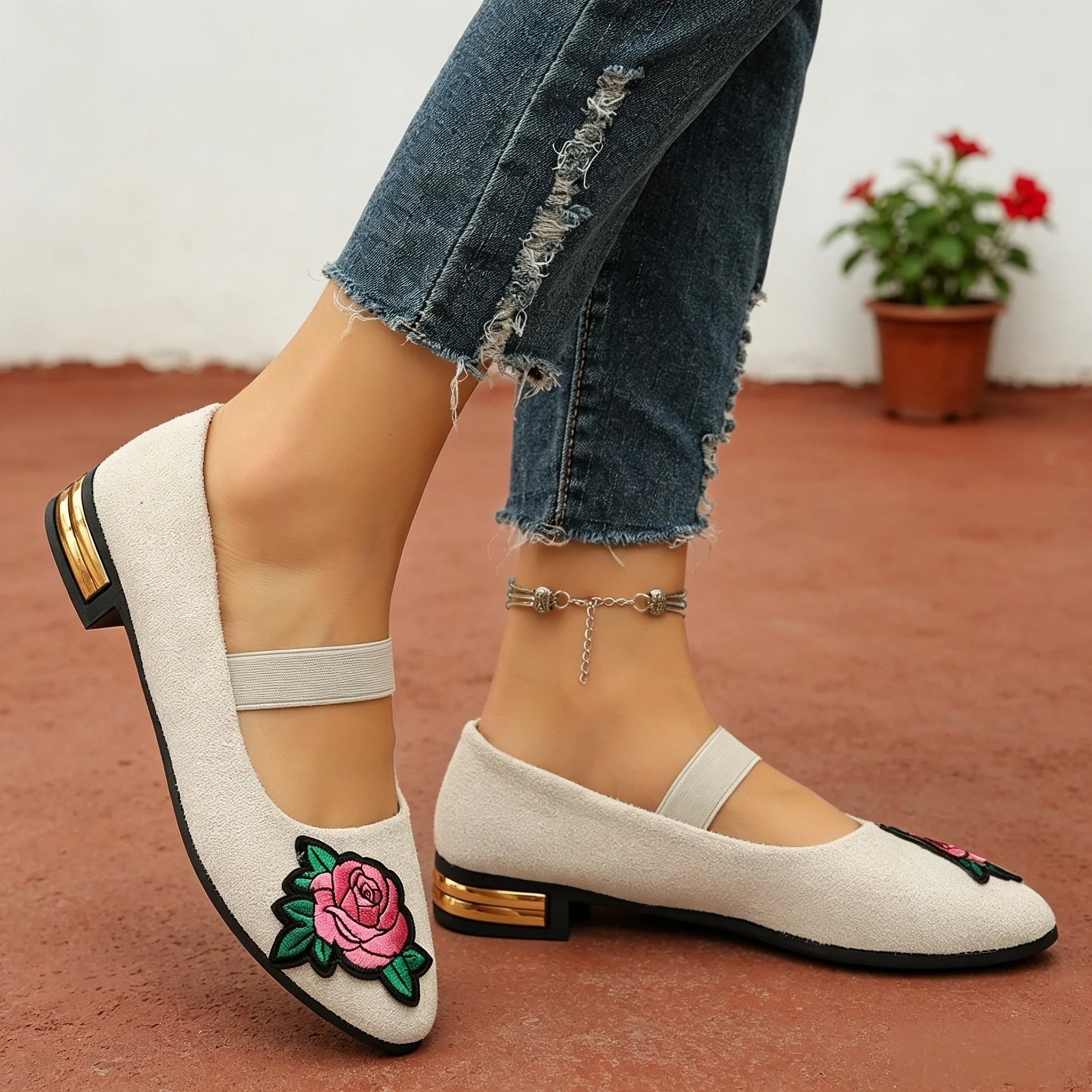 Herfst Dames Vintage Boho Bloe - Embroidery Flower recensie en prijs