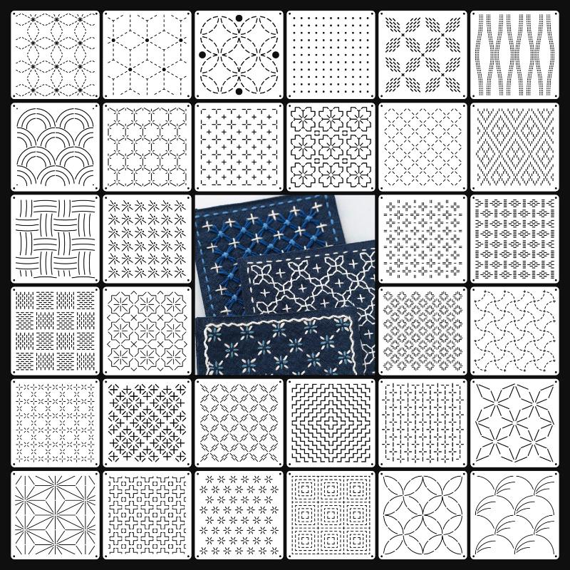 [J]9/32 stuks Sashiko borduurw - Embroidery Diy recensie en prijs