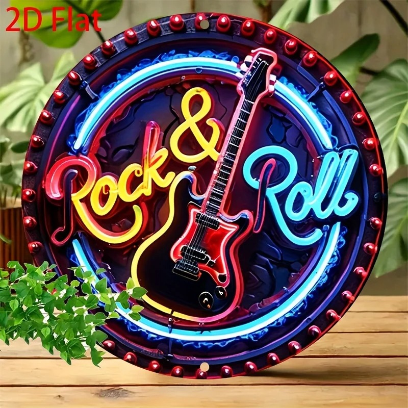 Een vintage rock-neonbord, 2D  - Embroidery Garden recensie en prijs
