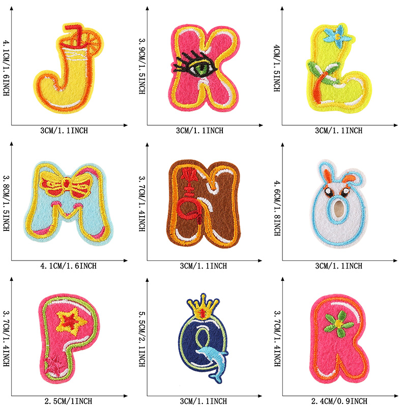 26 stks/bulk sets brief patch  - Embroidery Letter M recensie en prijs
