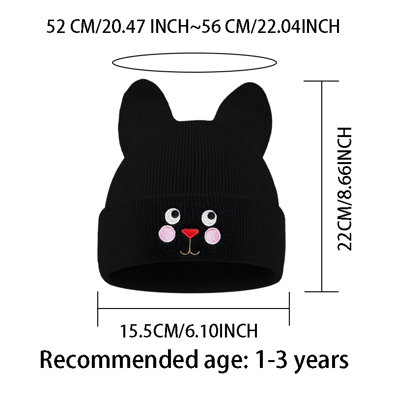 Zachte kindermuts met kattenor - Embroidery Letter recensie en prijs